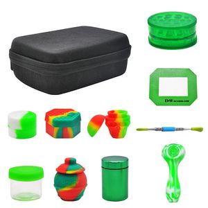 More function latest silicone smoke tool bag set box cigarette grinding titanium nail accessories formax wholesale Designer new
