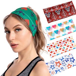 Mulheres menina estrela coração largo elástico headband multistyle esporte hairband moda acessórios de cabelo preço atacado