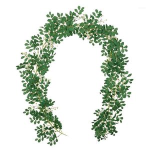 Sztuczne kwiaty fałszywe stokrotka winorośli wiszące zielony liść kwiat bluszcz winorośli do domu Ogród Office Wedding Arch Decor1