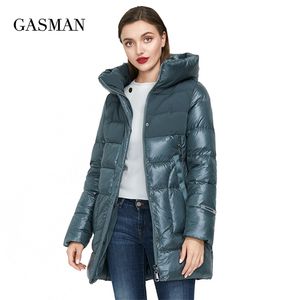 ガスマン女性の冬のジャケットの長い暖かいベージュのパーカーコート女性のファッションコレクションの外装の女性エレガント008 211216