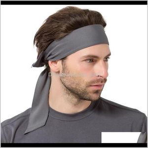 Wraps Hats, Scarves & Gloves Accessories Drop Delivery 2021 Fashion Men Sport Bandanas Sweat Sweatband Headband Yoga Gym Band Hair Outdoor Sp