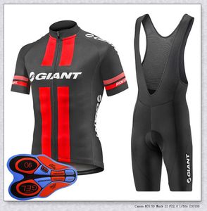 Radsport-Outfits Giant Team Bike Jersey Trägerhose Anzug Sommer Atmungsaktive, schnell trocknende Kurzarm-Straßenfahrrad-Uniform Sportbekleidung Y210409226