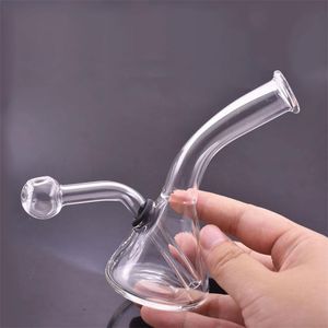 Pipa ad acqua per fumo portatile Bicchiere per narghilè Bong in vetro mini raccoglitore di ghiaccio fumo denso Bruciatore a nafta staccabile bong dhl free