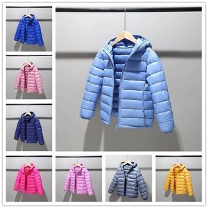 Bambini 2-14 anni piumino di cotone vestiti per ragazzi ragazze cappotti imbottiti con cappuccio in pile per bambini P5076 210916