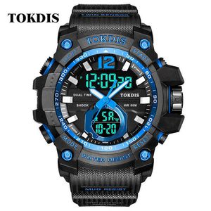 Tokdis Senaste Fashion LED Digital Watch Mäns Vattentät Multi-Function Chronograph Casual Sports Quartz Watch Relogio Masculino G1022