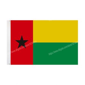 Bandiere della Guinea-Bissau Banner nazionale in poliestere che vola 90 * 150 cm Bandiera 3 * 5 piedi in tutto il mondo L'esterno in tutto il mondo può essere personalizzato