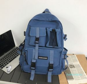 Boy Nylon Canvas Torby Podróży Siatki Kobiety Koreańska Wersja Student College Schoolbags Mężczyźni Dziewczyna Cool Laptop SchoolBag Mężczyzna Moda Książka