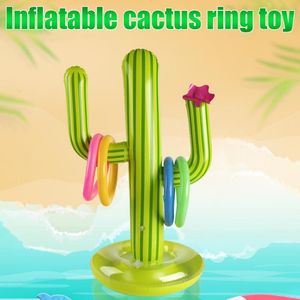 Nadmuchiwane pływaki rurki Cactus Pierścień Zabawki pływające basen Pvc Party Party z letnią rodziną na świeżym powietrzu