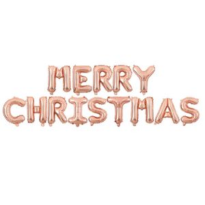 Palloncini foil lettera 16 pollici Buon Natale Alfabeto Mongolfiera Decorazioni natalizie Globos Ornamento natalizio Forniture per feste Felice anno nuovo