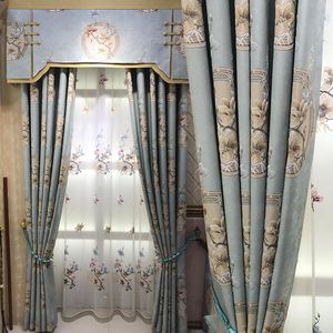 Luxo jardim de alta precisão relevo cortina pano sombreado tela de estar sala de estar quarto customization drapes