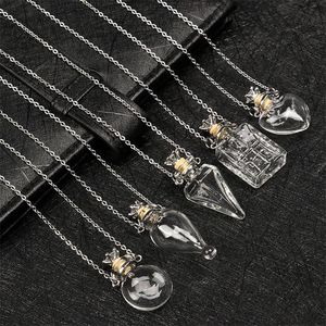 Pendant Necklaces 1PC Glass Memorial Urn Cremation Necklace Ash Case Holder Keepsake Jewelry