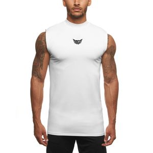 Compression Quick dry Sleeveless Shirt Men Gym Fitness Tank Top Male Running Sport Bodybuilding Skinny Vest Workout Clothing 210421