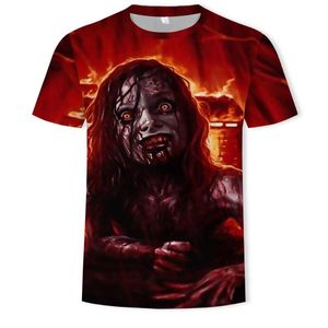 メンズTシャツ2021日本漫画Tシャツアニメ3DTシャツパターンプラスサイズの男性と女性レッドクリエイティブ吸血鬼