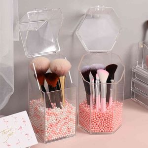Acrylic Brush Makeup Organizer Cosmetic Lipstick Pencil Container Transparent Storage Box Holder