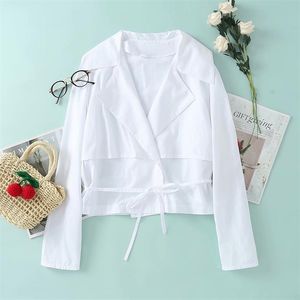 women fashion solid color casual poplin blouse ladies chic long sleeve lace up shirts femininas tops LS6826 210420