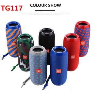 TG117 Portable Bluetooth Speakers Double Horn 1200mAh Outdoor Waterproof Subwoofers Wireless Speaker Support TF Card FM Radio
