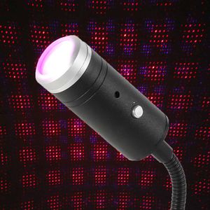Araba Çatı Atmosfer Işık LED Gece Lambası Projektör 6 Otomatik Rotasyon Modları Ses Aktivasyonu USB Yıldız Tavan Işıkları Tak ve Oyun