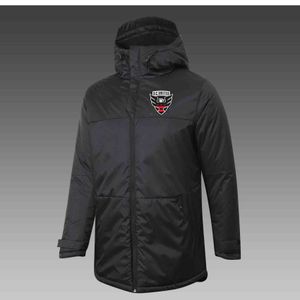 Mens DC United Down Winter Outdoor Leisure Sports Coat Outerwear Parkas Team Emblem Customized