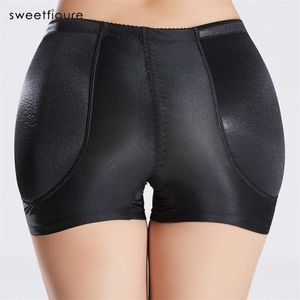 Plus storlek vadderade trosor rumpa lift body shaper underkläder shaper hip förstärkare sexig sömlös hipbone 211218