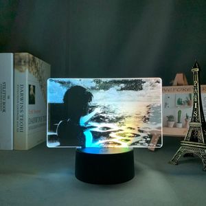 Wholesale dual color led lamp for sale - Group buy Night Lights Anime Attack On Titan Eren Yeager Led Lamp Dual Color For Kids Bedroom Decor Birthday Gift Manga Two Tone Light AOT