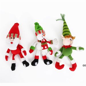 XMAS Red Wine Bottles Cover Bags bottle holder Party Decors Hug Santa Claus Snowman Dinner Table Decoration RRE10754