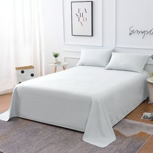 Household Sheets Textile Bedding Solid Color Hotel Dedicated Bedspread Mattress Dust Cover With Pillowcase Bed Sheet F0215 210420