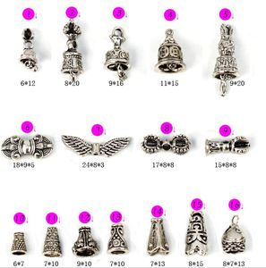 Tybetański Silver DIY Charms Fit Bransoletka Vajra Pestle Buddyjska Pismo Bell Jewelrt Ustalenia