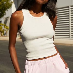 Slim Girls Bomb Cotton Tanks Summer Fashion Ladies Sexy Top Vintage Women lavorato a maglia Solid Tank Female Chic Top Cute 210427