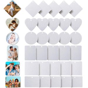 heart sublimation felt car air fresheners blanks sheets hanging board 30pcs/set