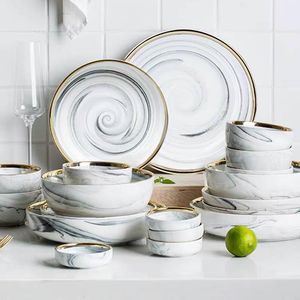 Zestawy obiadowe 29/43-części 4/6 Osoba Używaj tableware Płyty i miski Zestaw dania ceramiczne do restauracji El