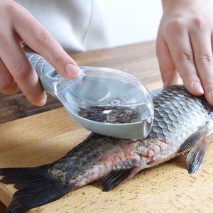Inne narzędzia kuchenne Ryby Szczotka do skóry Szybki usuń Ryby skalujące skalę skalę boski szczotki do czyszczenia peeling skóra skrobak ryby Scaless strugarka gotowanie ZL0550