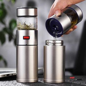 ONEISALL Thermos Mug With Tea Insufer For Office 570ml Stainless Steel Thermal Bottle Thermocup Tea Vaccum Flasks 211013