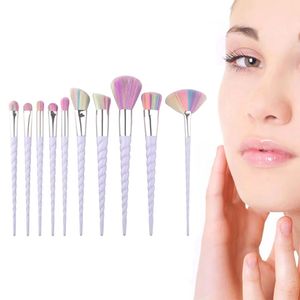 10 pezzi di pennelli per trucco di articoli vari Set fondotinta in polvere, fard, sfumatura, ombretto, labbra, cosmetici, bellezza, trucco, pennello, pincel maquiagem ZWL281