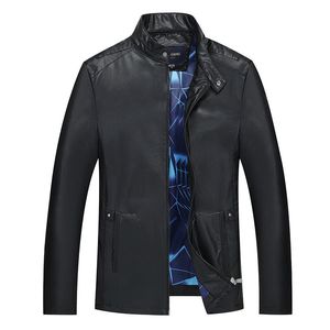 Męskie Futro Faux MSAiss Spring Quality Jacket Jacket Mężczyźni Casual Stand Collar Chaqueta Cuero Hombre Czarny Blouston Cuir Homme Coat