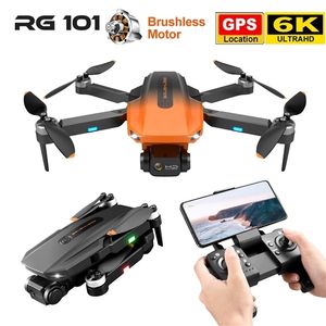 Drone 6K HD ESC Dual Camera With GPS 5G WIFI Wide Angle FPV Real-Time Transmission Rc Distance 3km Professional Drones Toys 210915