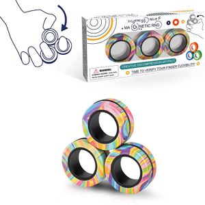 Magnetische Spielzeug Ringe AntiStress Zappeln Spielzeug Magie RingTool Armband Finger Spinner RingTool Kinder Erwachsene Dekompression SD698