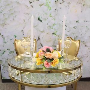 decoration Luxury Baby Shower Party flowers Table for decorating sale Weddinsg stainless metal arch gold chuppah pedestal column for event sea wedding