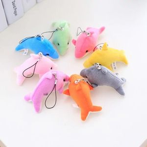 Lovely Dolphin Plush Pendant Mixed Color Mini Cute Charms Kids Plush Toys Home Party Pendants Gift Decorations