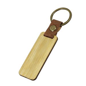 Customized Wood Keychain Blank Assorted Wooden Keychains Straps Metal And Leather Keyring