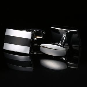 Simple black and white French Cufflinks Jewelry shirt cufflink for mens Brand Fashion Cuff link Wedding Groom Button Cuff Links AE5641623148