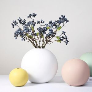 Wazony ceramiczne koło wazonowe wazon figurki nowoczesne minimalistyczne dekoracje domu nordyckie cylinder stół dekoracje l8