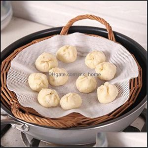 Cozinha de Bakeware, barra de jantar Home Gardensólides Round Round Sile Eco-amigável a vapor Pad no vapor de bolos de pão de pão cozido Mat ro