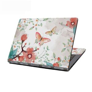 Farfalla Fiore Sticker Protezioni per la pelle Adesivi per laptop Cover per Hp Dell Lenovo Asus Acer Notebook Computer Decal 17 pollici Decorare decalcomanie