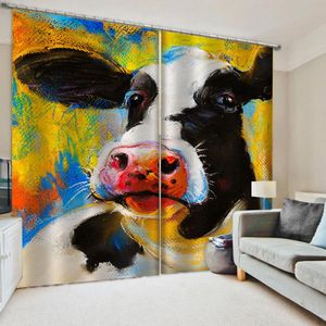 Luxury Blackout 3D Window Curtain Living Room Children Cow Cortina Drapes Rideaux Customized Cortinas