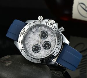 2021 seis pontos de luxo mens relógios All Disc Work Quartz Assista de alta qualidade Top Marca Militar Chronógrafo Relógio de borracha e cinto de aço Homens Moda Acessórios