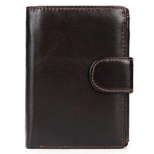 Wallet Male Genuine Leather Business RFID Anti Theft Vertical Men Coin Purse High Quality