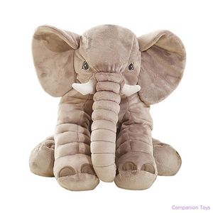 40cm 60cm Height Large Plush Elephant Toy Kids Sleeping Pillow Back Cushion Cute Stuffed Baby Doll Xmas Christmas Gifts 210728