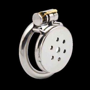 THE FLAT GATLING CHASTITY CAGE BIRD Super Small Rostfritt Stål 210629