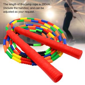 Jump Ropes 280 cm mjukt pärlstav repträning viktminskning tpu inomhus utomhus hem justerbar sport barn fitness segmenterad non slip