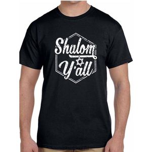 Men's T-Shirts 4drop Summer Men T-shirt Shalom Yall Funny Jewish Israel Christmas Gift Mens Casual T Shirt Cotton Cool Tshirt